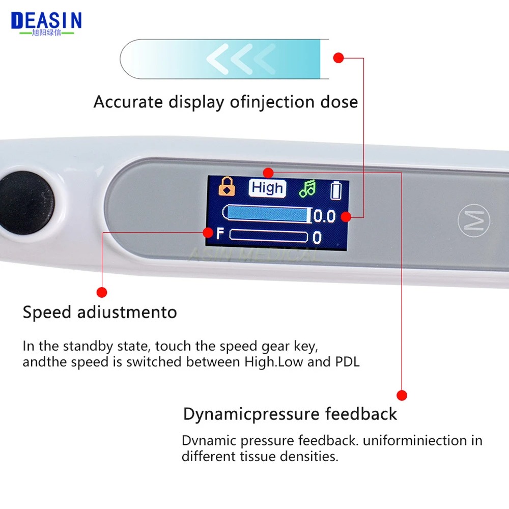 Equipo para inyector de anestesia Oral Mini I, anestesia Local inalámbrica eléctrica indolora con pantalla LCD - Imagen 4